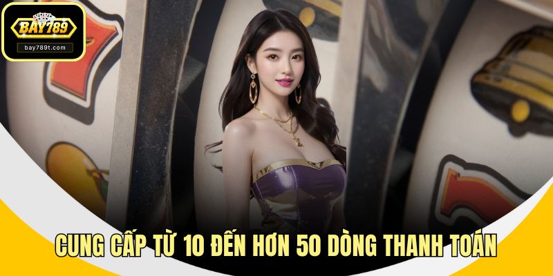Cung cấp từ 10 đến hơn 50 dòng thanh toán