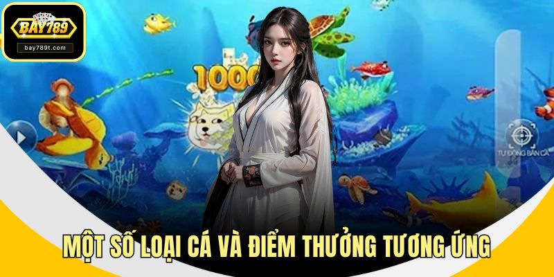 Một số loại cá và điểm thưởng tương ứng